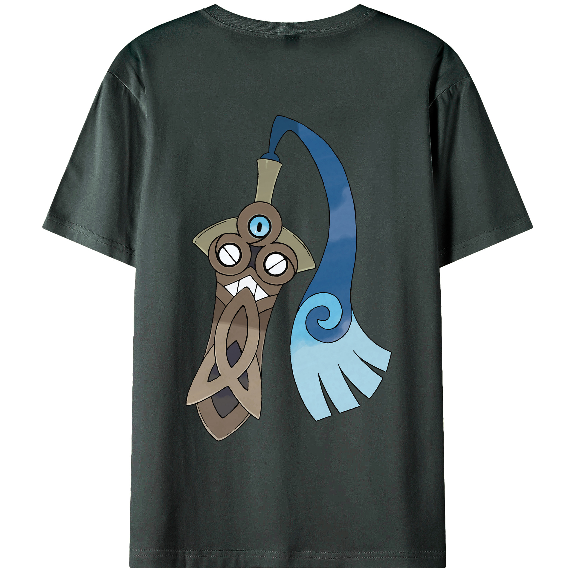 （画像用） ポケットモンスター Pokémon 綿100％ メンズ半袖Tシャツ（バックプリント） 通気性